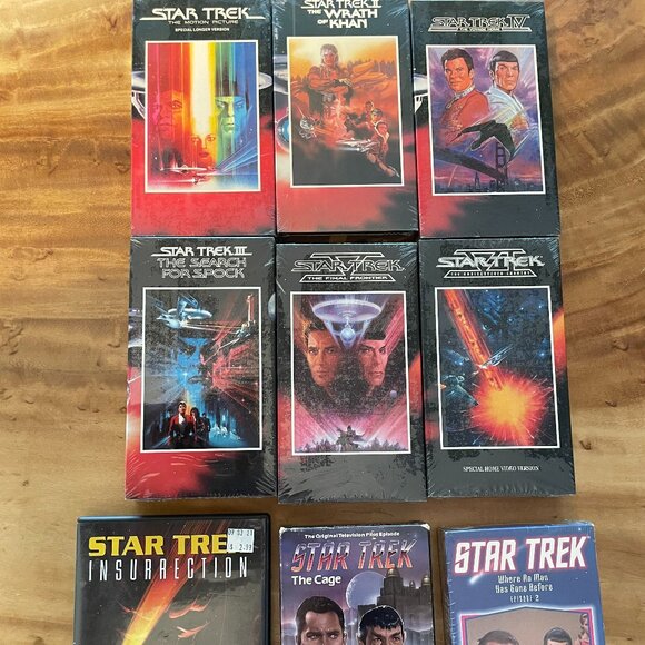 Star Trek Large VHS DVD Book Lot Motion Picture Where No Man Cage Generations - Picture 2 of 10